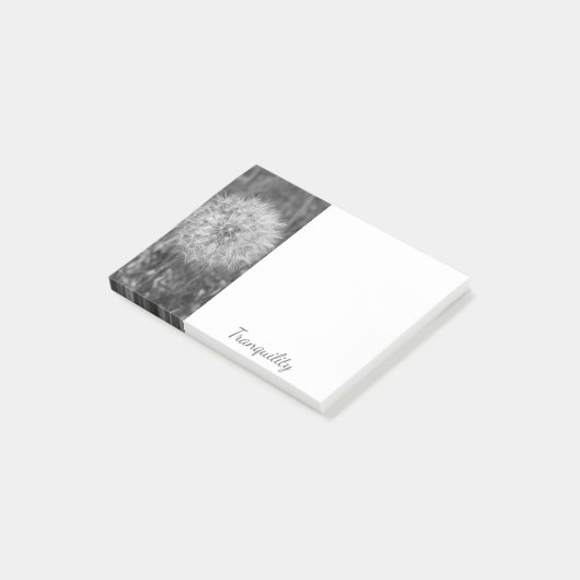 Tranquil Black & White Puff Post-It Notes ポストイット (アングル)