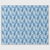 Tranquil Blue Watercolor Evergreen Trees ラッピングペーパー (フラット)