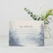 Tranquil Blue Watercolor Forest Scene エンクロージャーカード (スタンド正面)