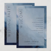 Tranquil Blue Watercolor Waves プログラム (正面/裏面)