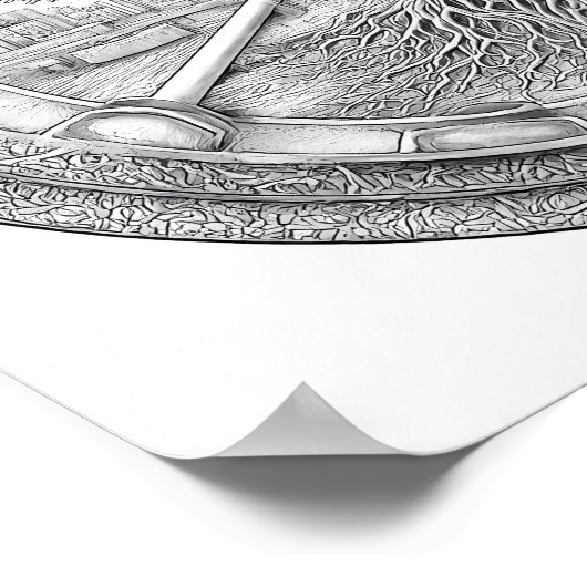 Tranquil Botanical Mandala: Hydroponic Helix ポスター (角)