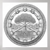 Tranquil Botanical Mandala: Hydroponic Helix ポスター (正面)