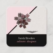 Tranquil Cherry Blossom Business Card スクエア名刺 (正面)