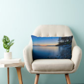 Tranquil Coastal Sunset Lumbar Pillow Cover ランバークッション (椅子)