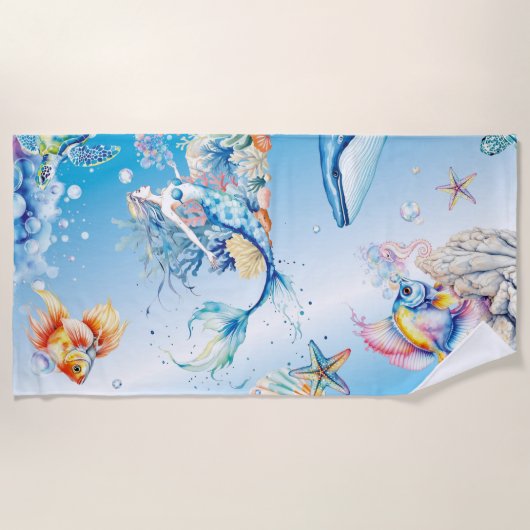 Tranquil Depths ビーチタオル (正面)