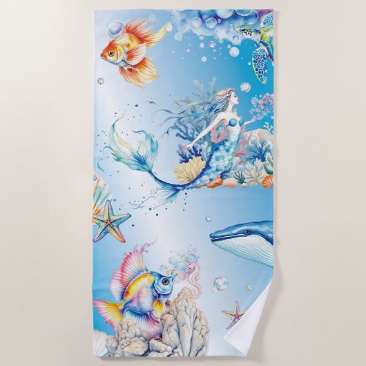 Tranquil Depths ビーチタオル (正面)