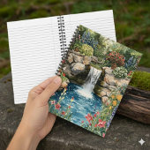 Tranquil Garden Waterfall Spiral Notebook ノートブック