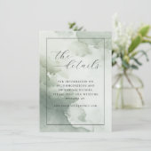 Tranquil Green Watercolor Details エンクロージャーカード (スタンド正面)