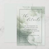 Tranquil Green Watercolor Details エンクロージャーカード (正面/裏面)