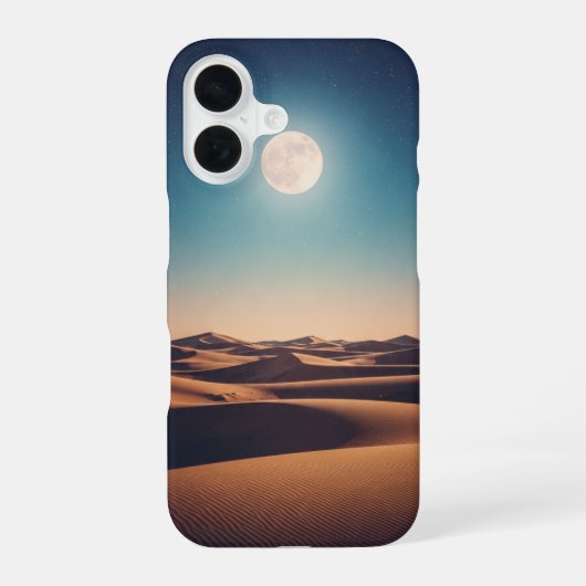 Tranquil Lunar Desert Scene iPhone 16ケース (裏面)