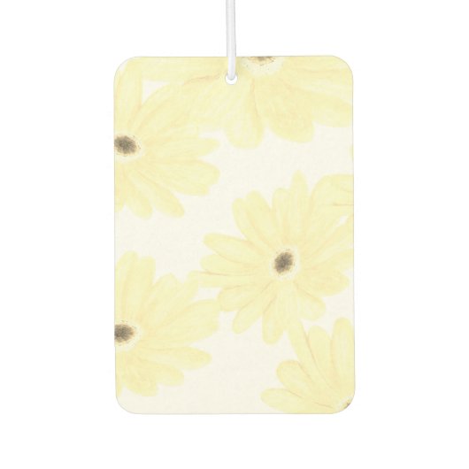 Tranquil Morning Yellow Flowers  カーエアーフレッシュナー (正面)