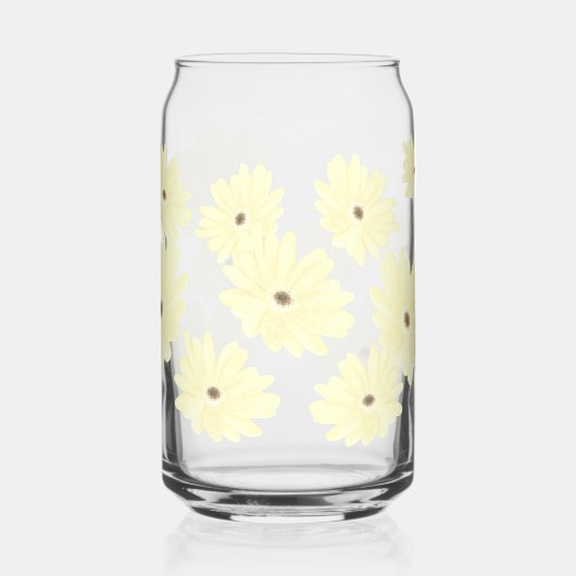 Tranquil Morning Yellow Flowers ガラス缶 (左)