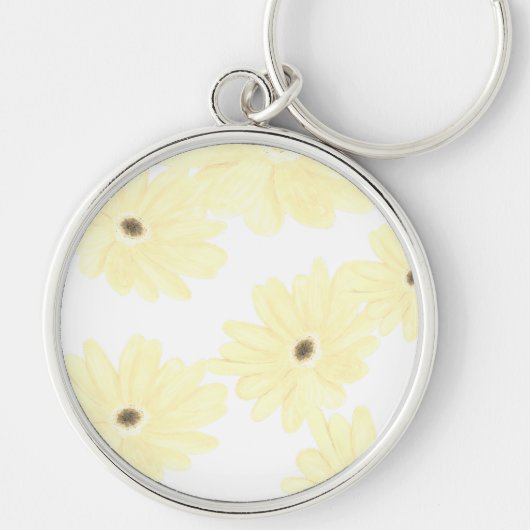Tranquil Morning Yellow Flowers  キーホルダー (正面)