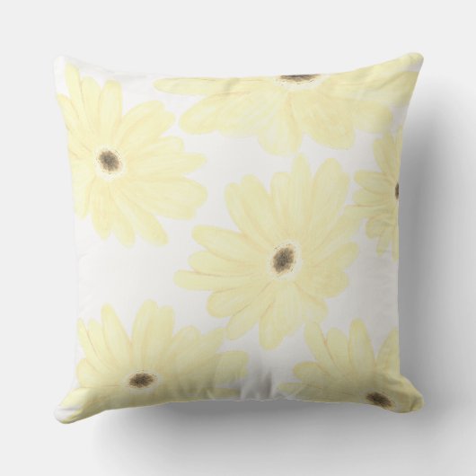 Tranquil Morning Yellow Flowers  クッション (裏面)