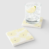 Tranquil Morning Yellow Flowers  ストーンコースター (横)