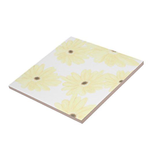 Tranquil Morning Yellow Flowers  タイル (側面)