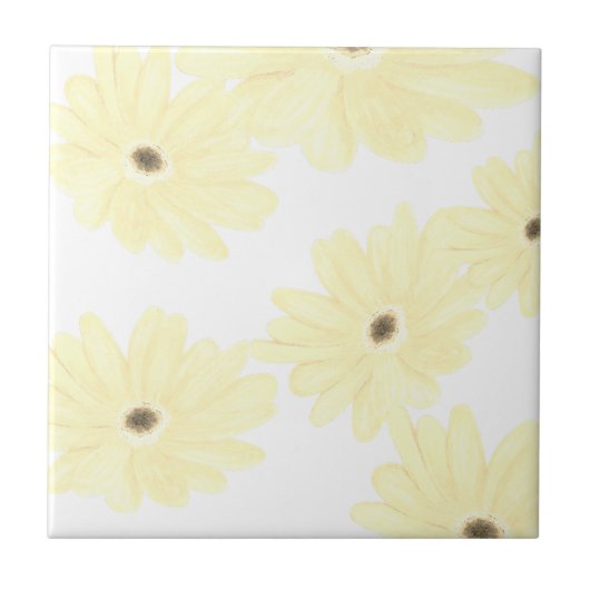 Tranquil Morning Yellow Flowers  タイル (正面)