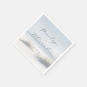 Tranquil Pastel Beach Waves スタンダードカクテルナプキン (角)