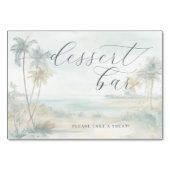 Tranquil Pastel Watercolor Beach Scene テーブルナンバー (裏面)