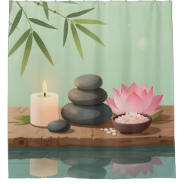 Tranquil Reflection -  シャワーカーテン