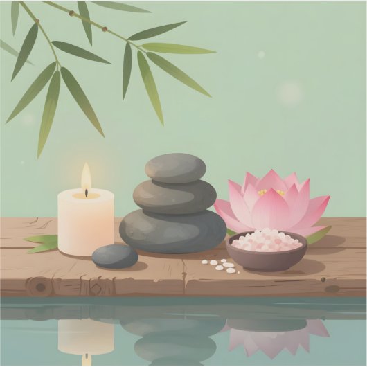 Tranquil Reflection - Square Vinyl  シール (正面)