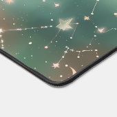 Tranquil Sage Green Blush Celestial Moon デスクマット (コーナー)