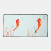 Tranquil Seahorse" Watercolor Desk Mat - Large Ext デスクマット (正面)