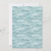 Tranquil Teal Wave Invitations 招待状 (裏面)