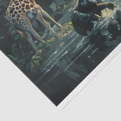 Tranquil Tropical Landscape with Exotic animals 薄葉紙 (詳細)