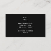 Tranquil Turquoise Shores & Sunny Skies 名刺 (裏面)