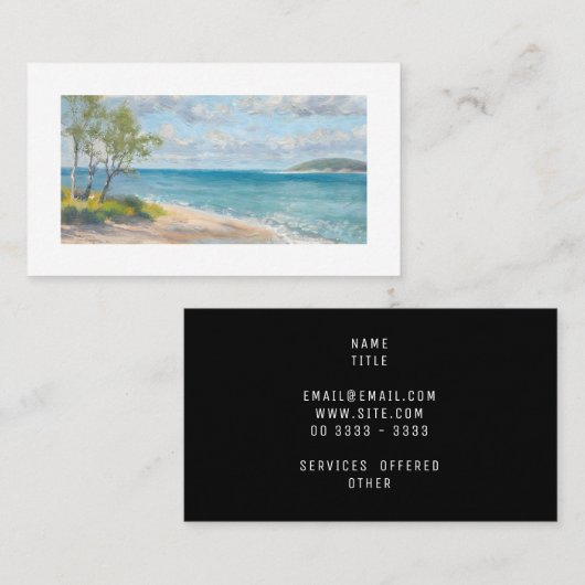Tranquil Turquoise Shores & Sunny Skies 名刺 (正面/裏面)