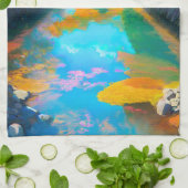 Tranquil Waters: Mt. Fuji's Reflection キッチンタオル (折り畳み)