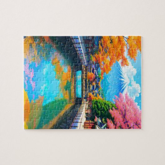 Tranquil Waters: Mt. Fuji's Reflection ジグソーパズル (横)