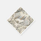 Tranquil Winter Forest Scene with White Wolves スタンダードカクテルナプキン (角)