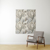 Tranquil Winter Forest Scene with White Wolves タペストリー (インサイチュ)