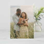 Tranquil Yellow Floral Photo 招待状 (スタンド正面)