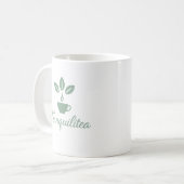 Tranquilitea Funny Calm Tea Lover コーヒーマグカップ (正面左)
