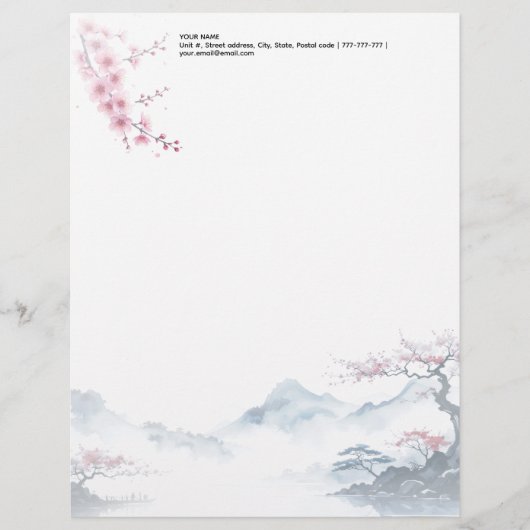 Tranquility Awaits レターヘッド (正面)