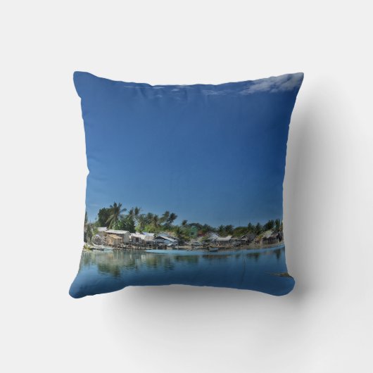 Tranquility in a fishing village on Mindoro Island クッション (裏面)