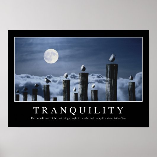 Tranquility: Inspirational Quote ポスター (正面)