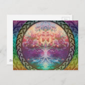 Tranquility Tree of Life in Rainbow Colors ポストカード (正面/裏面)