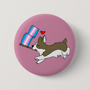 TRANSのプライドのコーギーPin 缶バッジ