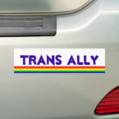 TRANSの同盟国、虹 バンパーステッカー (車上)