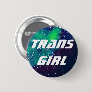 TRANSの女の子のカスタマイズ可能な銀河系のアイデンティティ 缶バッジ