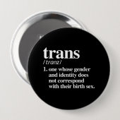 TRANSの定義- - LGBT定義- 缶バッジ (正面&裏面)