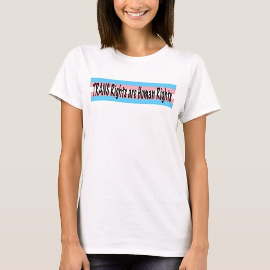 TRANSの権利は人権である Tシャツ (正面)