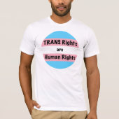 TRANSの権利は人権である Tシャツ (正面)