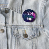 TRANSの男の子のカスタマイズ可能な銀河系のアイデンティティ 缶バッジ (インサイチュ)