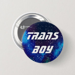TRANSの男の子のカスタマイズ可能な銀河系のアイデンティティ 缶バッジ