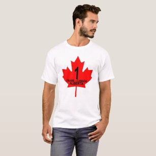 TRANSカナダアルバータカナダのカナダの旗おもしろいなT Tシャツ